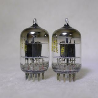 NOS/NIB Matched Pair Western Electric 396A/2C51 tubes O - Getter Same Date 1979 4