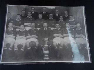 Vintage 1948 Soccer Photo Manchester United Fa Cup Winning Team Matt Busby Babes