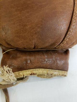 Vintage Benlee Leather Boxing Gloves 1940 ' s - 50 ' s Burgundy Lace Up 3