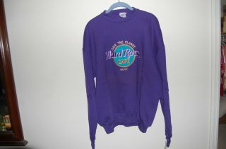 Vintage Hard Rock Cafe Maui Purple Long Sleeve Sweatshirt Size Xl W/ Tag