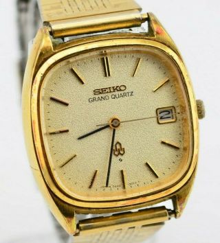Vintage Seiko Grand Quartz Gold Watch 4842 - 5011 Jdm F549/43.  4