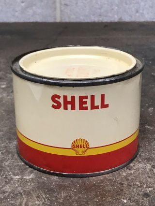 Vintage Shell Grease 1 Lb Pound Can Lubricant Gas Oil Nos Full