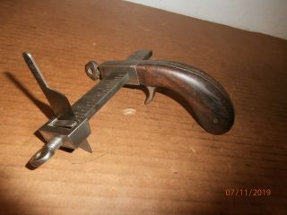 Vintage Osborne Rosewood Handle Pistol Grip Leather Cutter