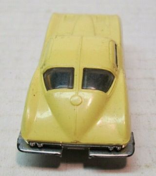 Vintage 1960s Aurora Thunderjet 1356 Yellow Corvette Stingray With Case & Paper 5