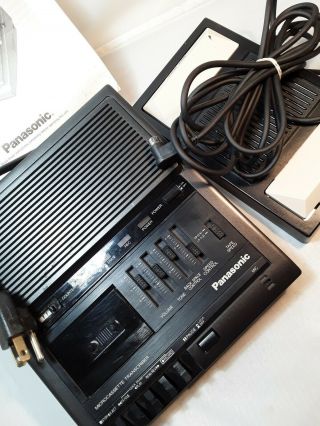 Panasonic Microcassette Transcriber Model Rr930 Foot Control Rp2692 Vtg Japan