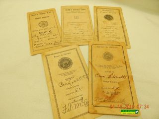 Vintage Report Cards - Mixed Years From 1917 To 1930 - Time Worn & Yellowed -