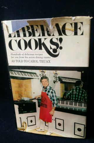 Liberace Cooks Rare Cook Book W/ Signature First Edition