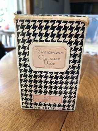 Vintage Christian Dior Diorissimo 1.  8 Fl Oz Eau De Cologne 65 Full
