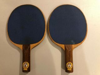 Vintage A (2) Wilson 5 Ply Table Tennis Ping - Pong Paddles