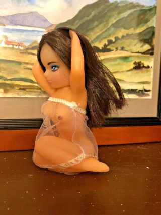 Vintage 1960 Dashboard Hot Rod Nude Sexy Pin Up Girl rubber Doll Naughty nighty 2