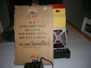 VINTAGE LIONEL Coal Elevator 97 Post War O Gauge W controller MOTOR OPERATED 6