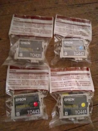 Epson 44 Ink Set T0431 T0442 T0443 T0444 Bags