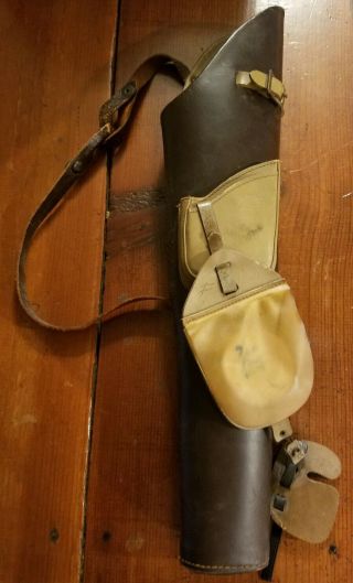 Vintage Leather Bear Arrow Quiver