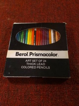 Vintage Berol Eagle Prismacolor 24 Color Art Pencil Set No.  953 Flexible Lead