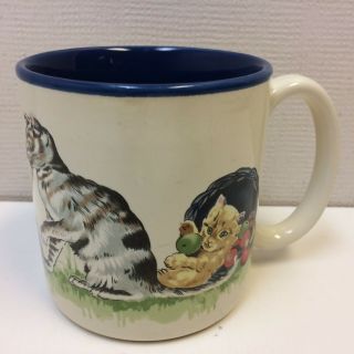 Vintage‼ 1989 Potpourri Press Cats At Play Kittens Coffee Tea Mug Cup • Vguc‼
