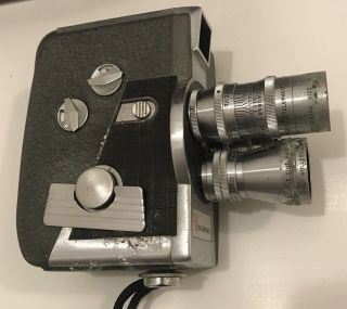 Wollensak 8MM Film Camera Model 53 w/ Leather Case Lens Caps & Films Vintage 3
