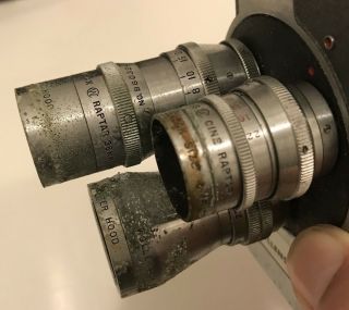Wollensak 8MM Film Camera Model 53 w/ Leather Case Lens Caps & Films Vintage 5