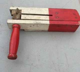 Vintage Wooden Football Rattle Pre - Owned