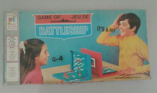 Vintage 1971 Milton Bradley Game Of Battle Ship