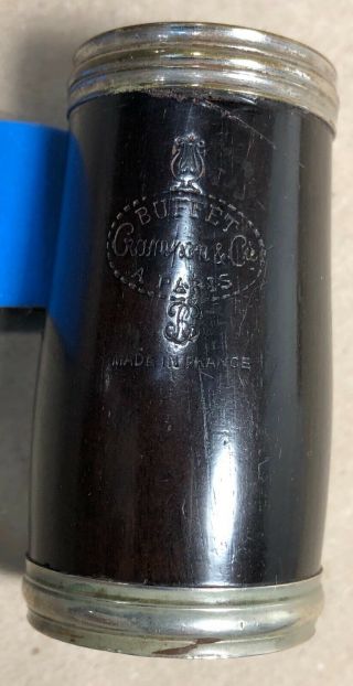 Exc Cond Vintage Buffet Crampon Paris Clarinet Barrel/very Short,  58.  9mm