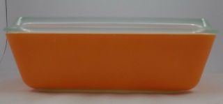 Vintage Pyrex 0503 1 - 1/2 Qt Orange Casserole With 503c Lid Lasagna Refrigerator