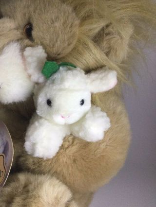 Vintage 1994 Stuffed Plush Animal The Lion And The Lamb 14” Dayton Hudson 2