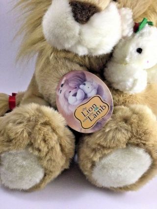 Vintage 1994 Stuffed Plush Animal The Lion And The Lamb 14” Dayton Hudson 4