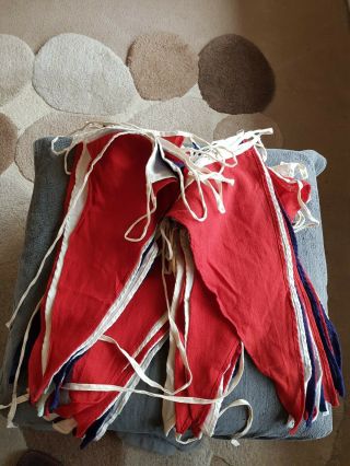 Vintage Bunting Red / White/ Blue Cotton Approx 40 Metres