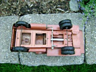 Vintage 1957 Tonka Hydraulic Dump Truck With Hood Scoop.  Ford.  Coppertone Color. 8