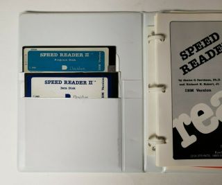 SPEED READER II - DAVIDSON - IBM PC 4