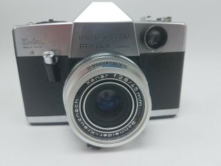 Kodak Instamatic Reflex Camera With Schneider - Kreuznach Xenar Lens F2.  8 45mm 2