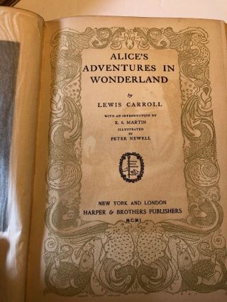 Alice’s Adventures In Wonderland,  Through The Looking Glass,  1st Editions 1901,  2 2