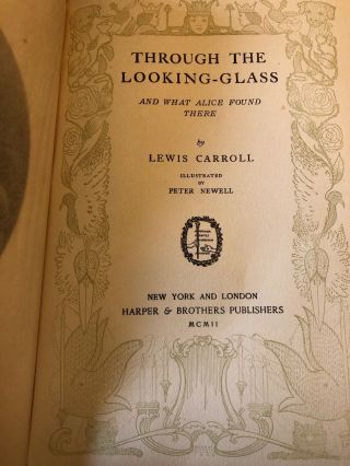 Alice’s Adventures In Wonderland,  Through The Looking Glass,  1st Editions 1901,  2 4
