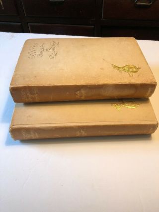 Alice’s Adventures In Wonderland,  Through The Looking Glass,  1st Editions 1901,  2 8