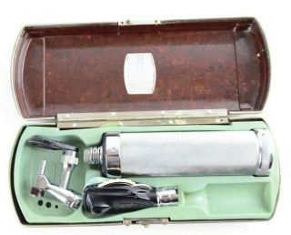 Vintage Welch Allyn Kit Otoscope Ophthalmoscope Set In Bakelite Case