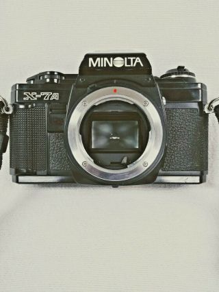 Vintage Minolta X - 7A SLR 35mm Camera MD 50mm 1.  7 Lens Serviced 2