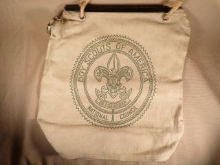 Vintage Boy Scout 1930 ' S National Council Canteen Canvas Water Bag Outdoor Decor 2