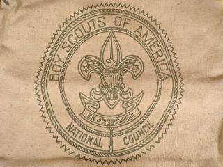 Vintage Boy Scout 1930 ' S National Council Canteen Canvas Water Bag Outdoor Decor 3