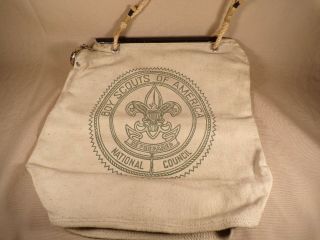 Vintage Boy Scout 1930 ' S National Council Canteen Canvas Water Bag Outdoor Decor 8