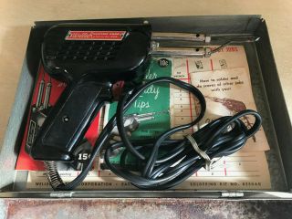 Vintage Weller Soldering Kit 8250a With Metal Carry Case - & Papers 1950s