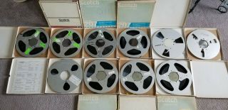 Reel To Reel Tapes.  10 Aluminum 10.  5 Inch Recorded Music.