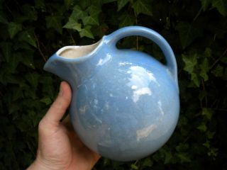 Vintage Red Wing Pottery Ball Pitcher Light Robin Egg Blue 547 Ice Lip