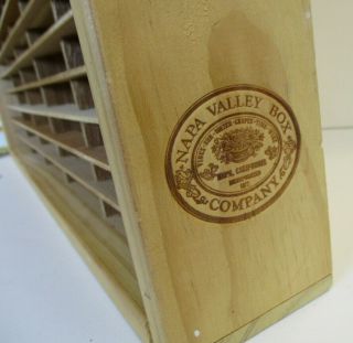 Napa Valley Cassette Tape Wood Storage Box Holds 100 Vintage