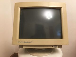 Sampo AlphaScan SV KM - 400 1995 Vintage PC Monitor CRT Computer 2