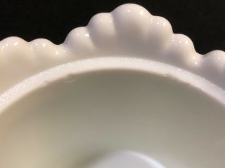 Vintage Fenton Hobnail Milk Glass Covered Dish w/Butterfly On Lid 5