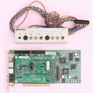 Vintage Canopus Dvstorm - Rt Pci Capture Card With 5.  25” Bay Breakout Box