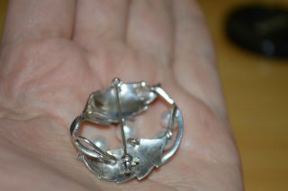 Vintage Japanese akoya pearls sterling silver brooch / pendant,  Mikimoto? 4