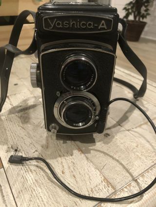 Yashica - A Tlr Camera W/case,  Strap,  Factory Lens Cap,
