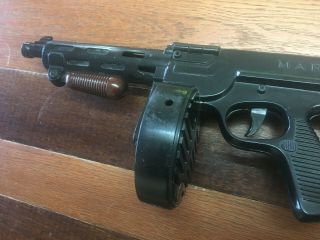 Vintage Toy Cap Gun 1950 ' s Marx Tommy Gun Thompson Submachine Gun 19 