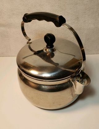 Vintage Farberware Teapot Stainless Steel York,  Usa Tea Kettle